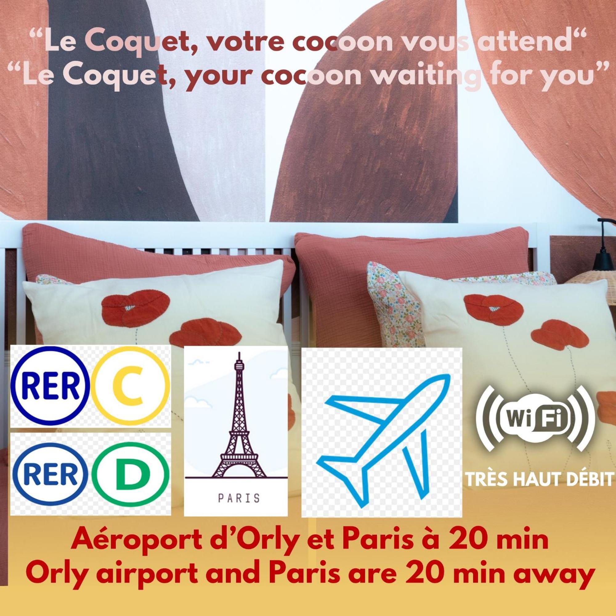 쥐비시-쉬르-오르주 Le Coquet A 20Min De Paris Et De L'Aeroport D'Orly 아파트 외부 사진